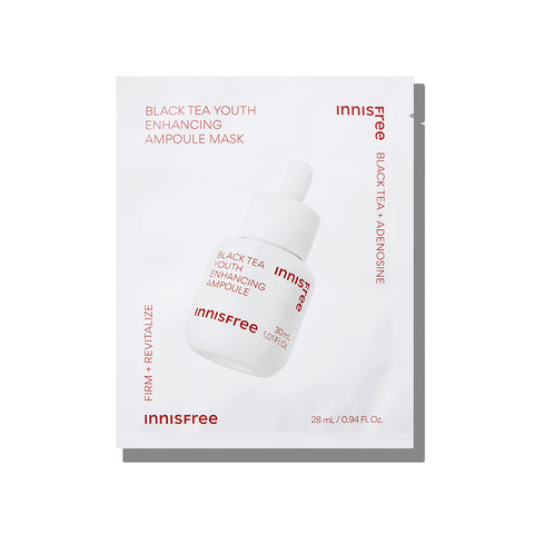 Innisfree Black Tea Youth Enhancing Ampoule Mask 28ml (6 sheets)