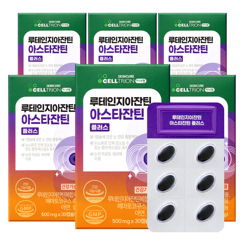 Celltrion InnerLab Lutein Zeaxanthin Astaxanthin Plus 500mg 30 Capsules (6 Pack)