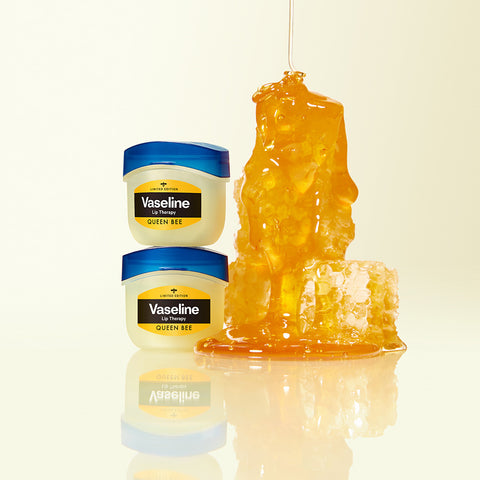 Vaseline Lip Therapy 7g Mini Jar Set Pink Bubbly 7g x2 + Queen Bee 7g x2 + Vaseline Comb Keyring