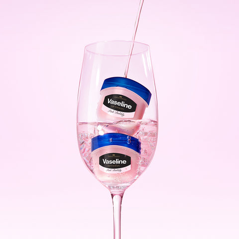 Vaseline Lip Therapy 7g Mini Jar Set Pink Bubbly 7g x2 + Queen Bee 7g x2 + Vaseline Comb Keyring