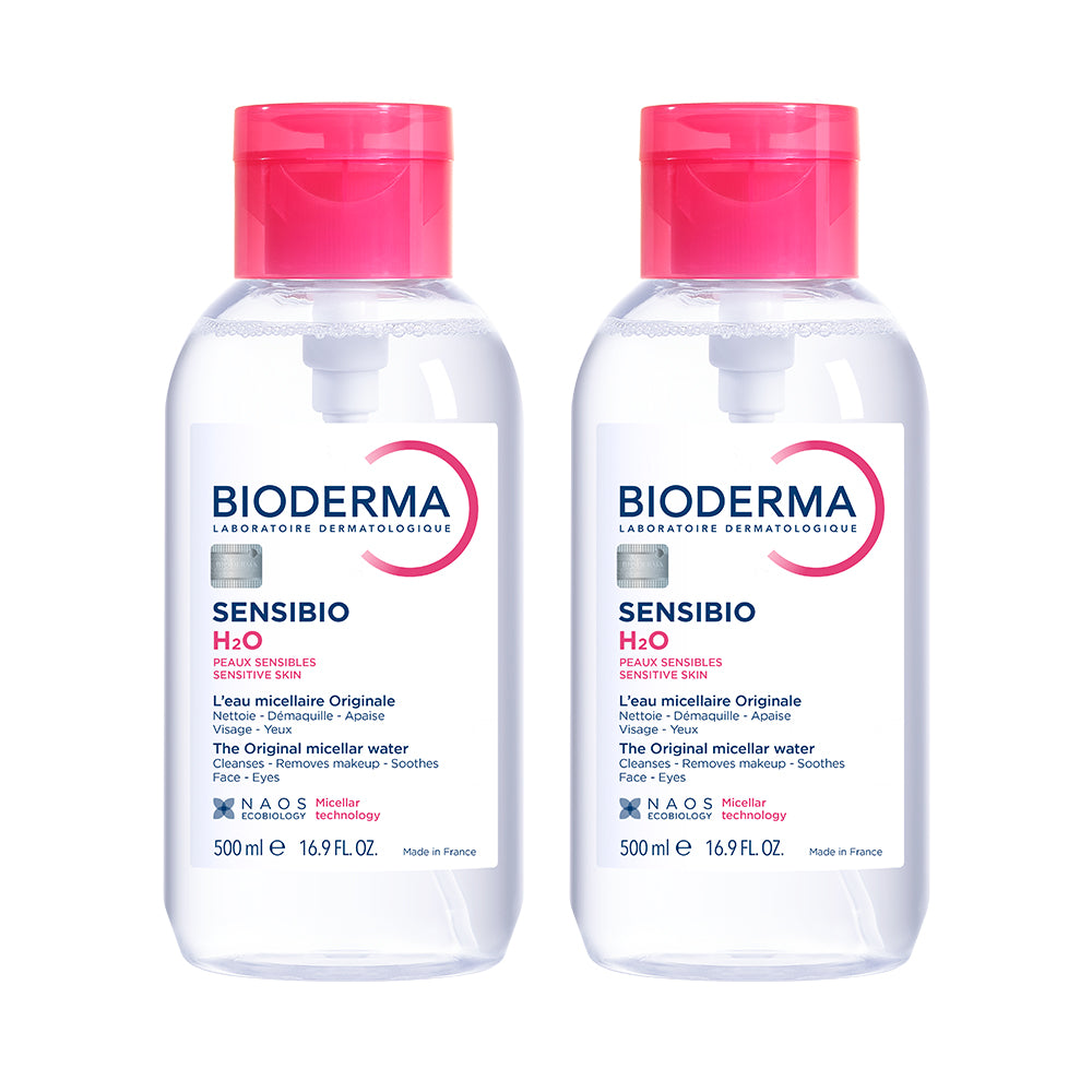 Bioderma Sensibio H2O Micellar Water 500ml + 500ml (Pump)