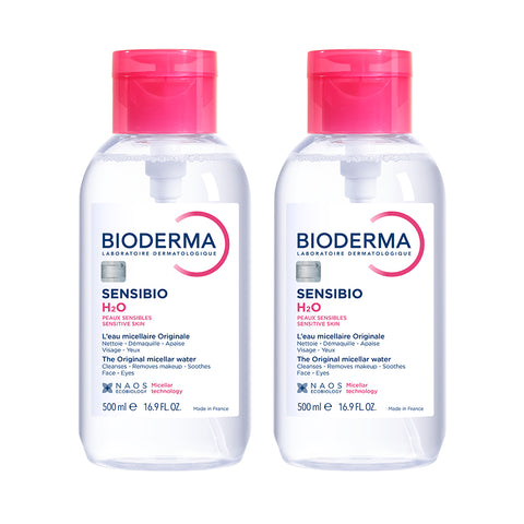 Bioderma Sensibio H2O Micellar Water 500ml + 500ml (Pump)