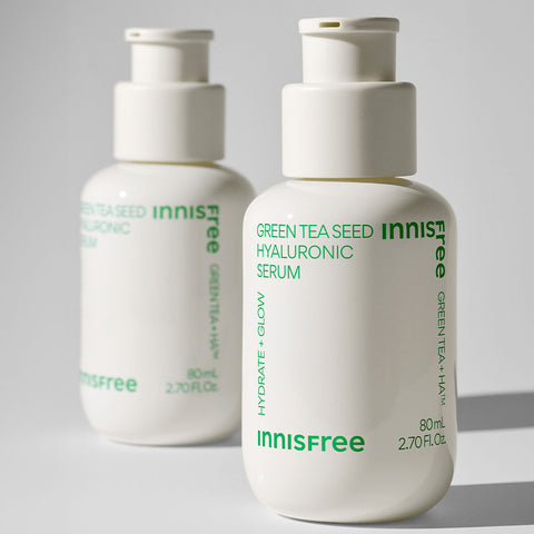 Innisfree Green Tea Seed Hyaluronic Acid Moisture Serum 80ml + Green Tea Seed Hyaluronic Acid Moisture Cream 50ml