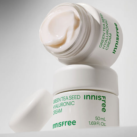Innisfree Green Tea Seed Hyaluronic Acid Moisture Serum 80ml + Green Tea Seed Hyaluronic Acid Moisture Cream 50ml