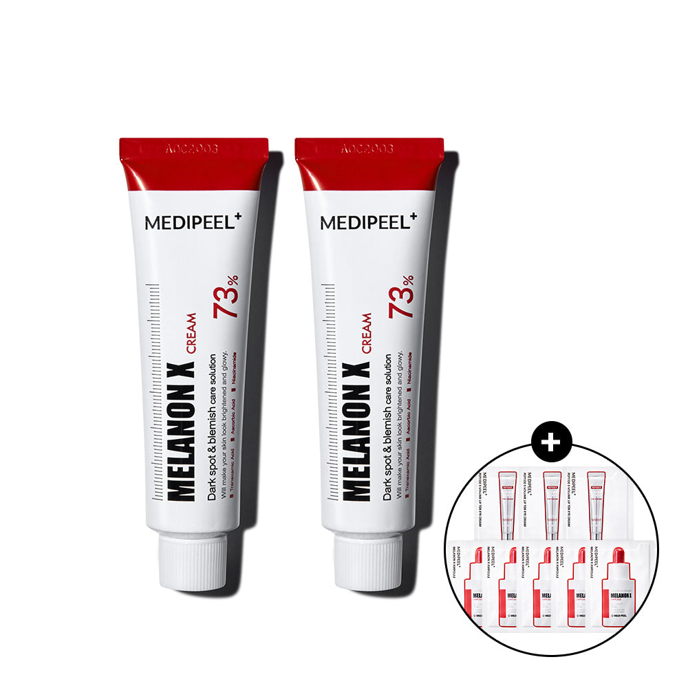 Medipeel Melanon X Cream 30ml (2 Pack) (Includes Melanon Ampoule 1.5ml x5, Peptide9 Eye Cream 1.5ml x3)