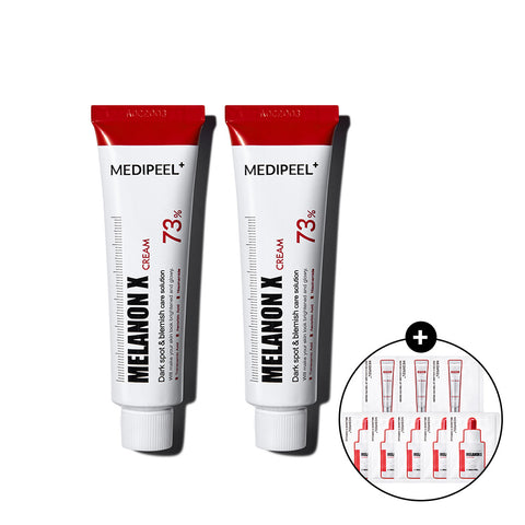Medipeel Melanon X Cream 30ml (2 Pack) (Includes Melanon Ampoule 1.5ml x5, Peptide9 Eye Cream 1.5ml x3)
