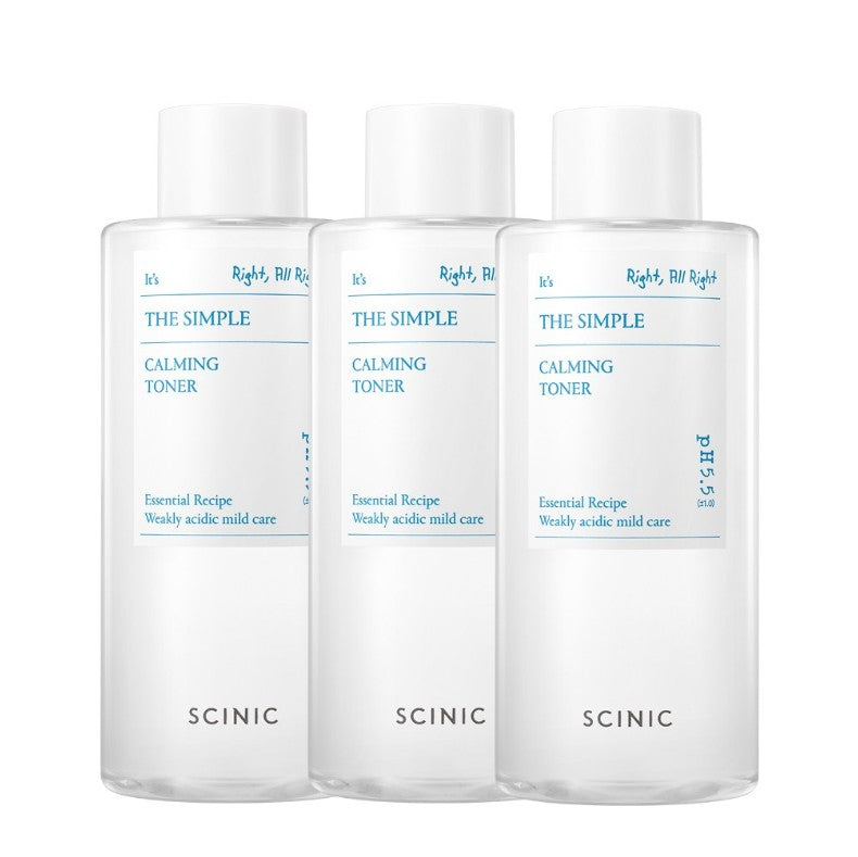 Scinic The Simple Calming Toner 300ml (3 Pack)