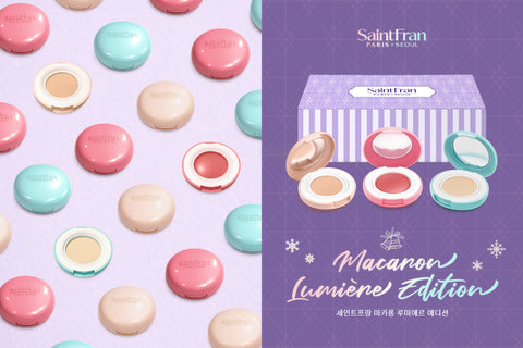 SaintFran Mini Macaron Special Package 2+1 W Skin Treatment Cushion Pact Peach 5g