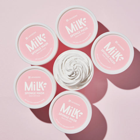 Leaders Milk Sponge Mask 100g + Milk Sponge White Mud Pack-to-Foam 120g