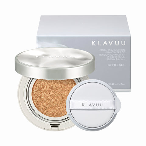 KLAVUU Perfect Adherence Blemish-Cover Semi-Glow Tension Cushion EX 12g (Main + Refill)