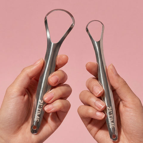 Clio Dentimate Retime All-Stainless 420 Tongue Cleaner Spoon Type 2pc Set