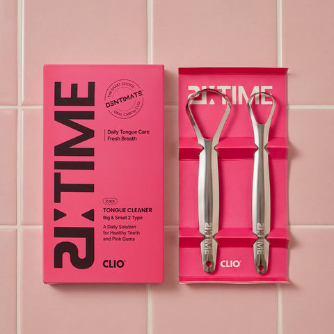 Clio Dentimate Retime All-Stainless 420 Tongue Cleaner Spoon Type 2pc Set