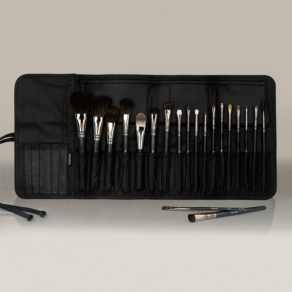 Picasso Professional Black 18-Piece Makeup Brush Set