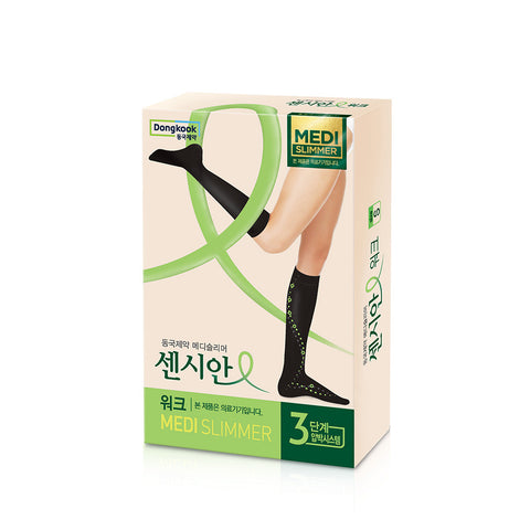 DongKook Censian Medical Compression Calf Stockings Medislimmer Relax Black S + Work Black S (1pc + 1pc)