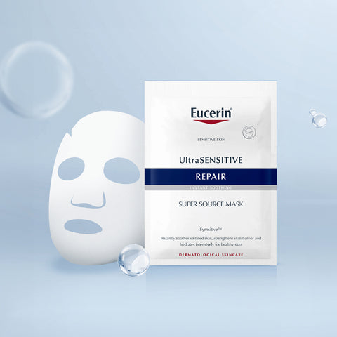 Eucerin UltraSensitive Repair Intensive Serum 30ml + Mask Pack 10pcs 2-Piece Set