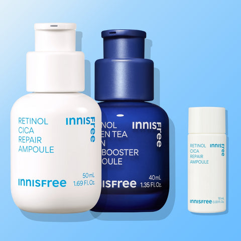 Innisfree Large 2-Piece Ampoule Set (Retinol PDRN Ampoule 40ml + Retinol Cica Ampoule 50ml)