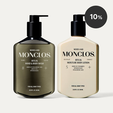 Monclos Ritual Moisture Body Lotion 500ml + Body Wash 500ml