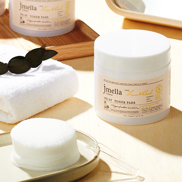 jmella In France Lime & Basil Toner Pads 150ml (70 pads)