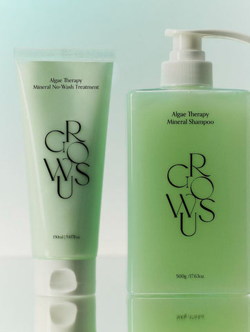 Growus Algae Therapy 2-Piece Set (Shampoo 500g + No-Wash Treatment 150ml)