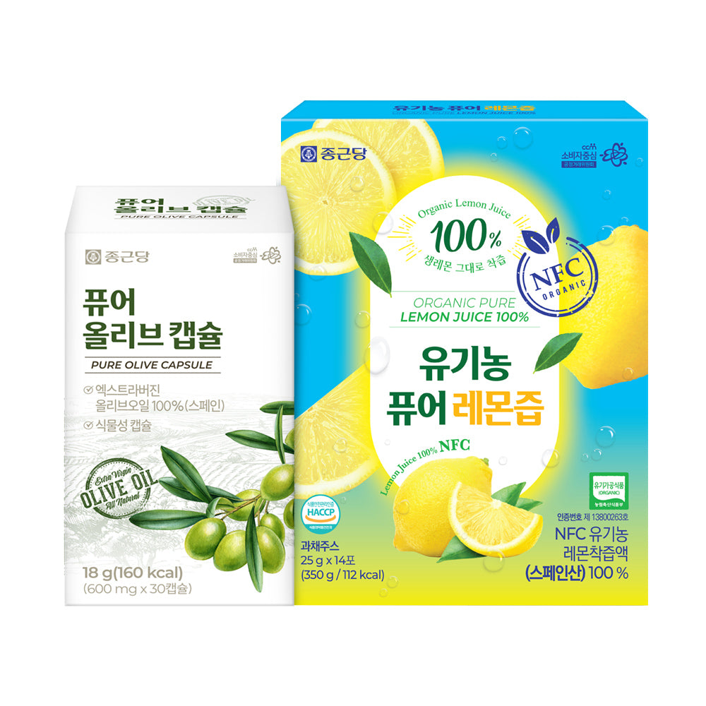 Chongkundang Pure OleShot Olive Oil + Organic Lemon Juice Stick 18g 1Set