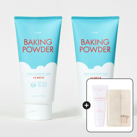 ETUDE Baking Powder Pore Cleansing Foam 300ml (2 Pack)