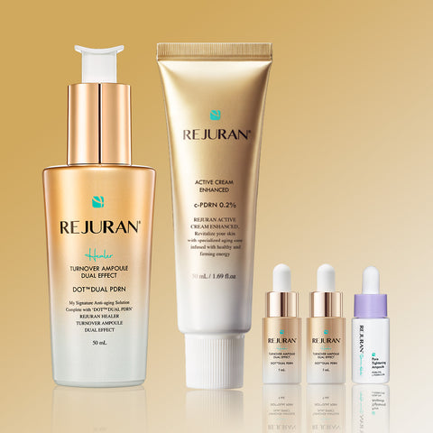 Rejuran Healer Turnover Ampoule Dual Effect 50 mL + Active Cream Enhanced 50 mL, 2-Piece Set