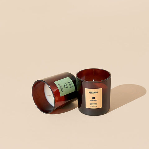 W.Dressroom Soy Wax Home Candle Set 110g x 2 (Candle + Eco Rattan Coaster)