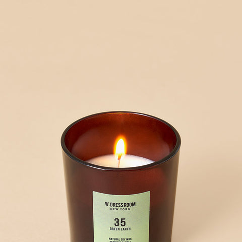 W.Dressroom Soy Wax Home Candle Set 110g x 2 (Candle + Eco Rattan Coaster)