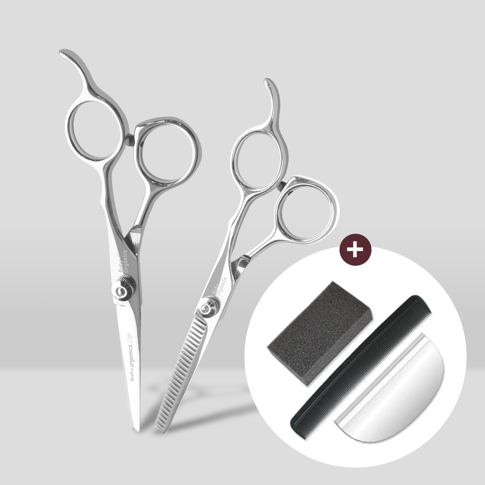 ParkJun Beauty Lab Baby Organic Hair Cutting & Thinning Scissors 5-Piece Set
