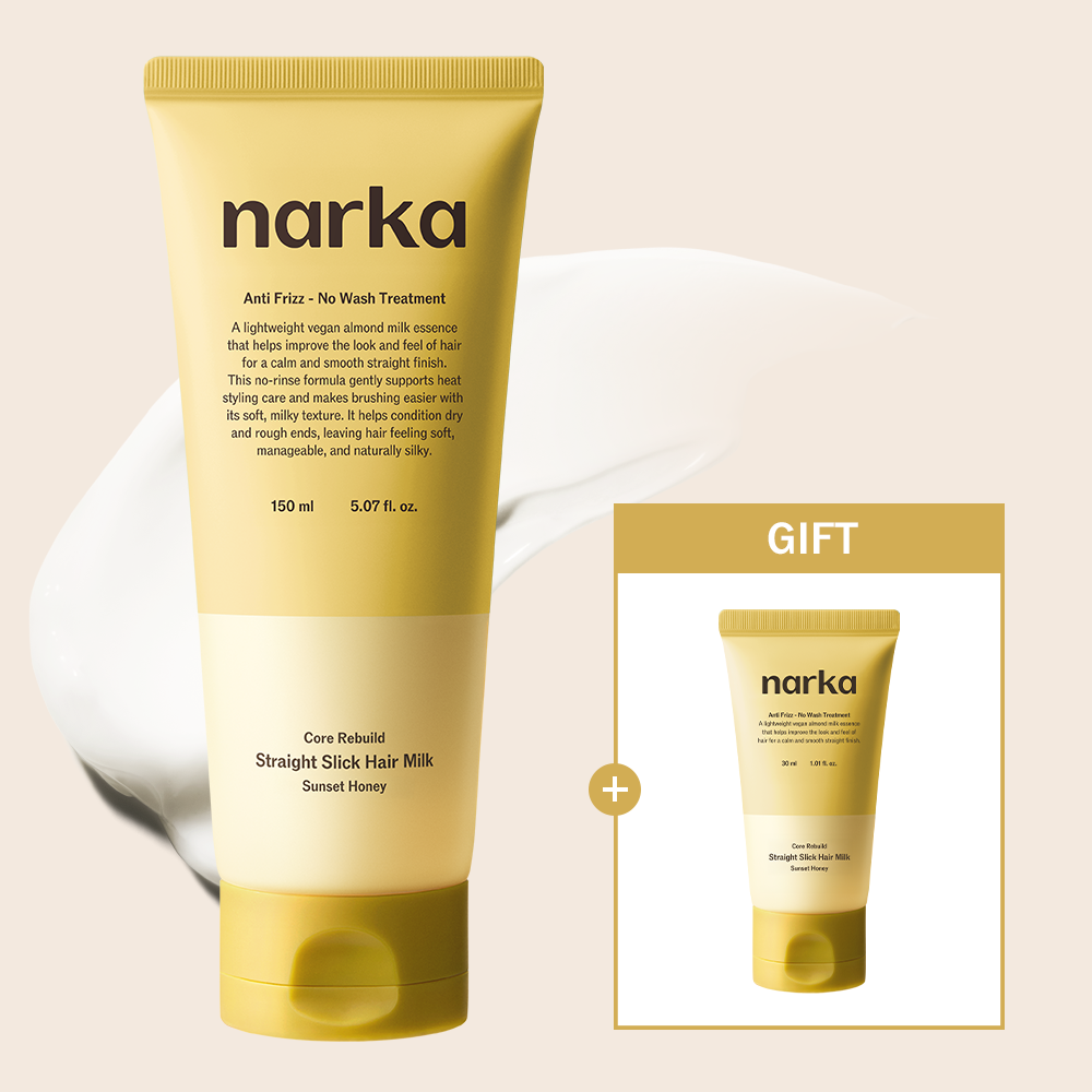 Narka Straight Slick Hair Milk 150ml (30ml Free)