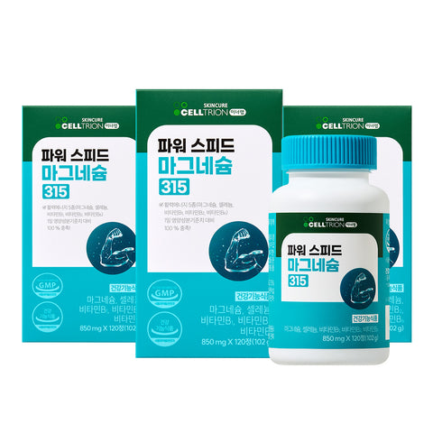 Celltrion InnerLab Power Speed Magnesium 315 850 mg x 120 tablets (3 Pack)