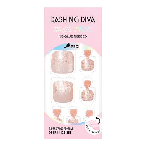 Dashing Diva Magic Press Pedicure Gold Sugar