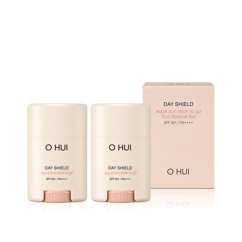OHUI Day Shield Aqua Sun Stick To Go Duo 14g (2-Pack)