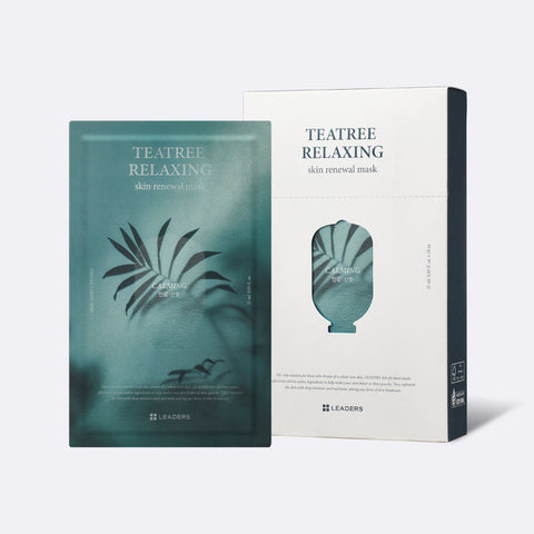 Leaders Tea Tree Relaxing Skin Renewal Mask 25ml (10 Sheets)