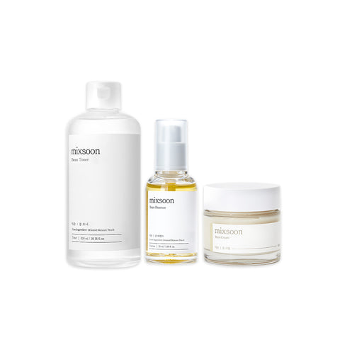 Mixsoon Bean Line Best 3-Piece Set (Toner 300ml, Essence 50ml, Cream 50ml)