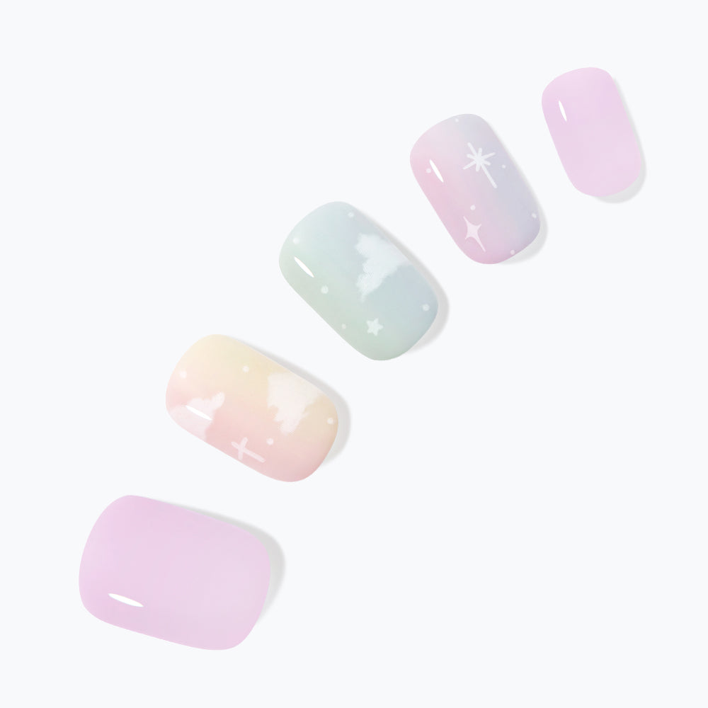 Dashing Diva Magic Press Pastel Cloud (Regular Round) Nail Tips