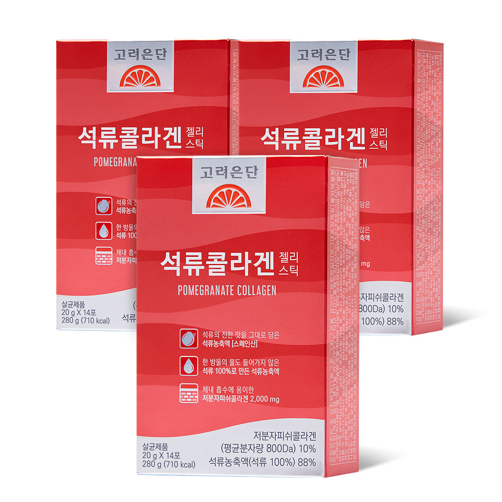 Koreaeundan Pomegranate Collagen Jelly Stick 20g x 14 sachets (3 Pack)