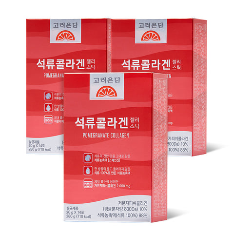 Koreaeundan Pomegranate Collagen Jelly Stick 20g x 14 sachets (3 Pack)