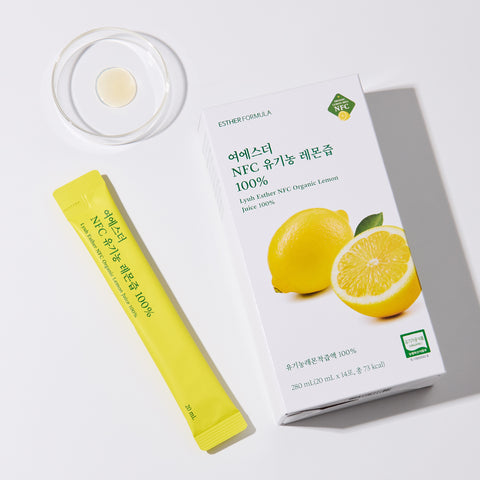 Esther Formula NFC Organic Lemon Juice 100% 20ml x 14 sticks