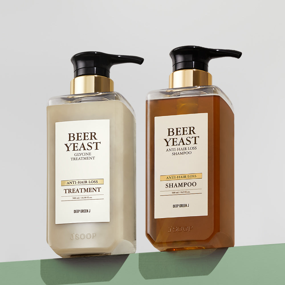 Jsoop Deep Green J Beer Yeast Shampoo & Glycine Treatment 500ml