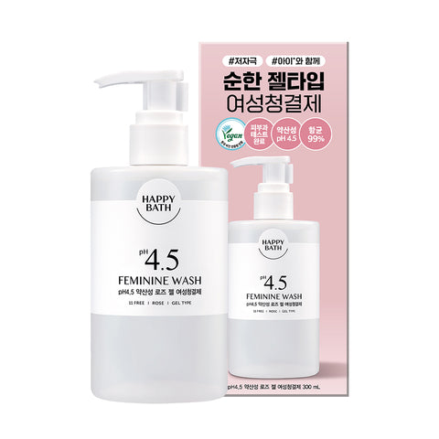 Happy Bath pH 4.5 Mild Feminine Cleanser 300ml (2-Pack)