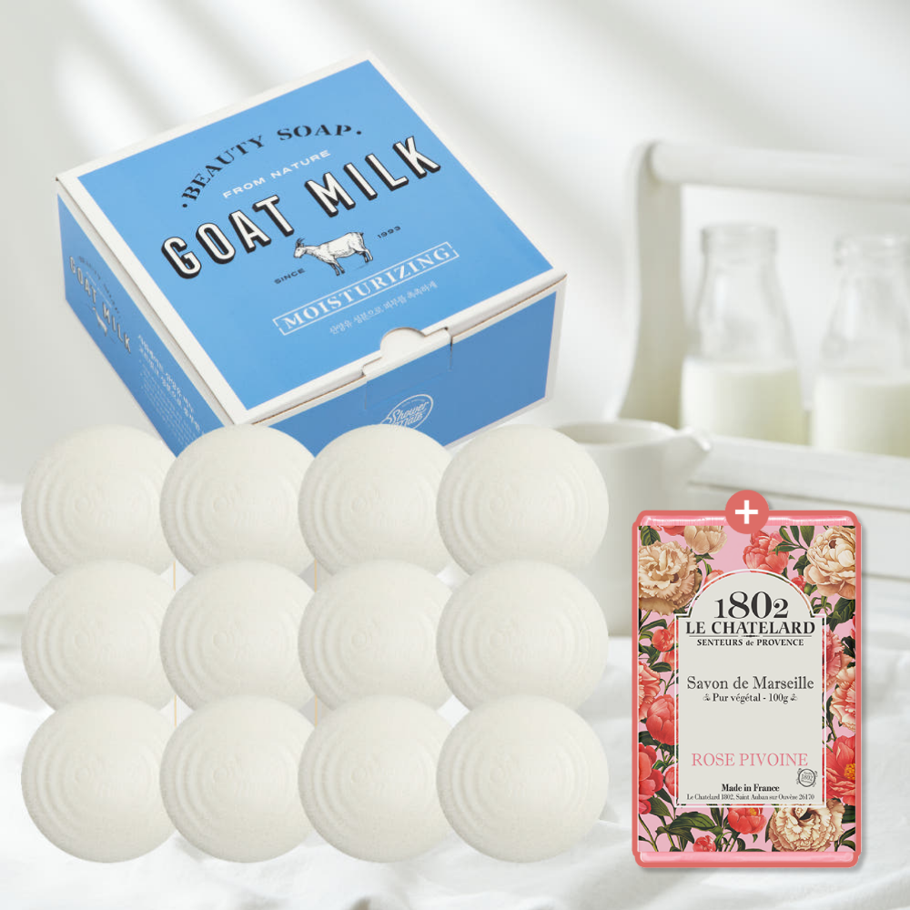 Shower Mate Goat Milk Soap 90 g (12 pcs) + Donkey Milk Soap 100 g