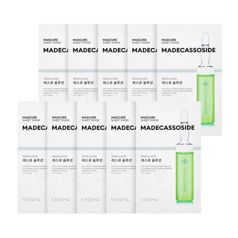 MISSHA Masqueur Rescue Solution Sheet Mask (Madecassoside) 10P
