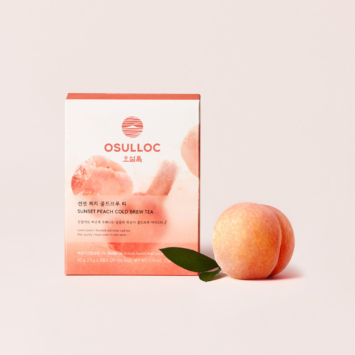 OSULLOC Sunset Peach Cold Brew Tea (20 Tea Bags)