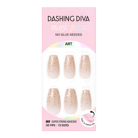 Dashing Diva Magic Press Glittery (Coffin) Nail Tips