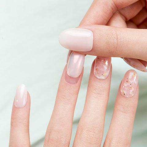 Dashing Diva Magic Press Marble Mirror (Long Oval) Nail Tips