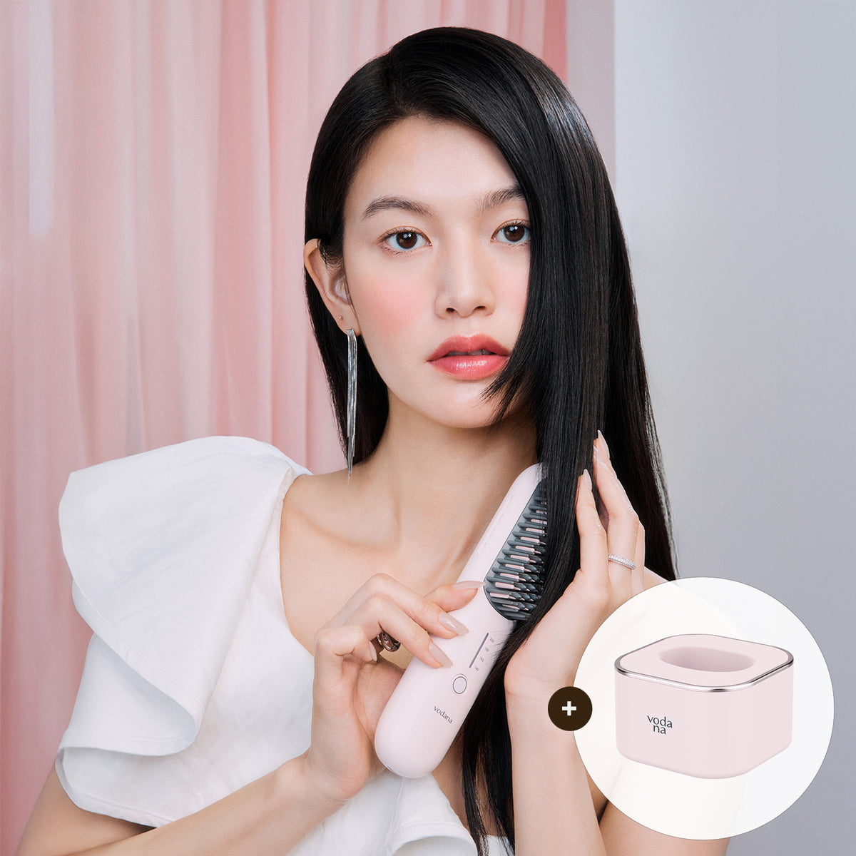 Vodana Easy Up Hair Styler Brush + Stand Set