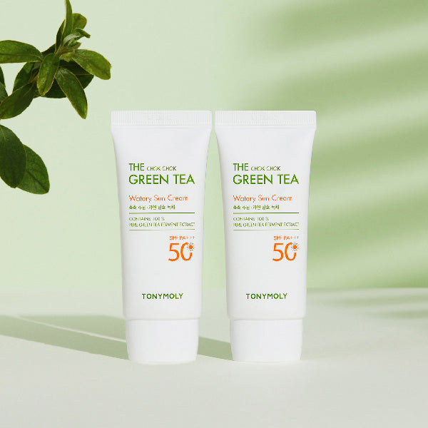 TONYMOLY The Chok Chok Green Tea Moisture Sun Cream (2-Pack 50ml x 2)