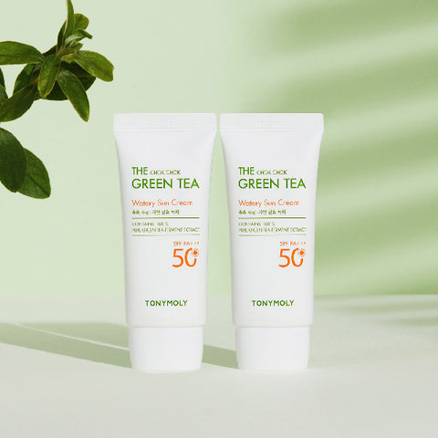 TONYMOLY The Chok Chok Green Tea Moisture Sun Cream (2-Pack 50ml x 2)