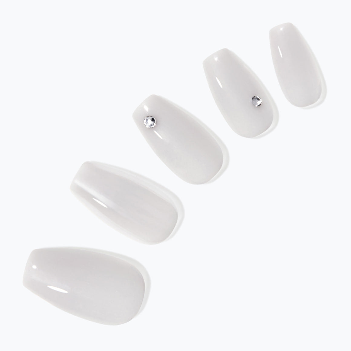 Dashing Diva Magic Press Pearl Gray (Coffin) Nail Tips